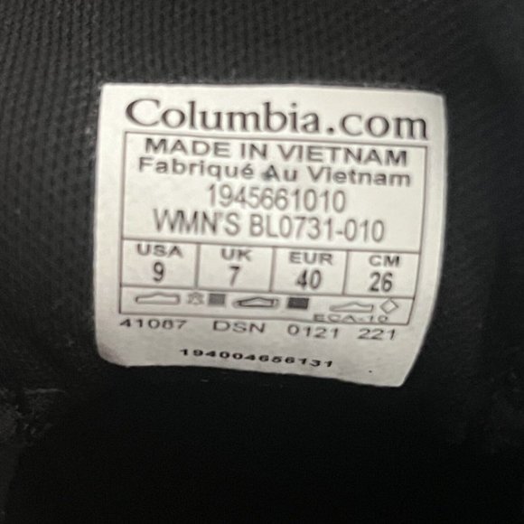 Columbia Women’s Sneaker Wildone Heritage Trainer Black/Charcoal Size 9 - Picture 7 of 8